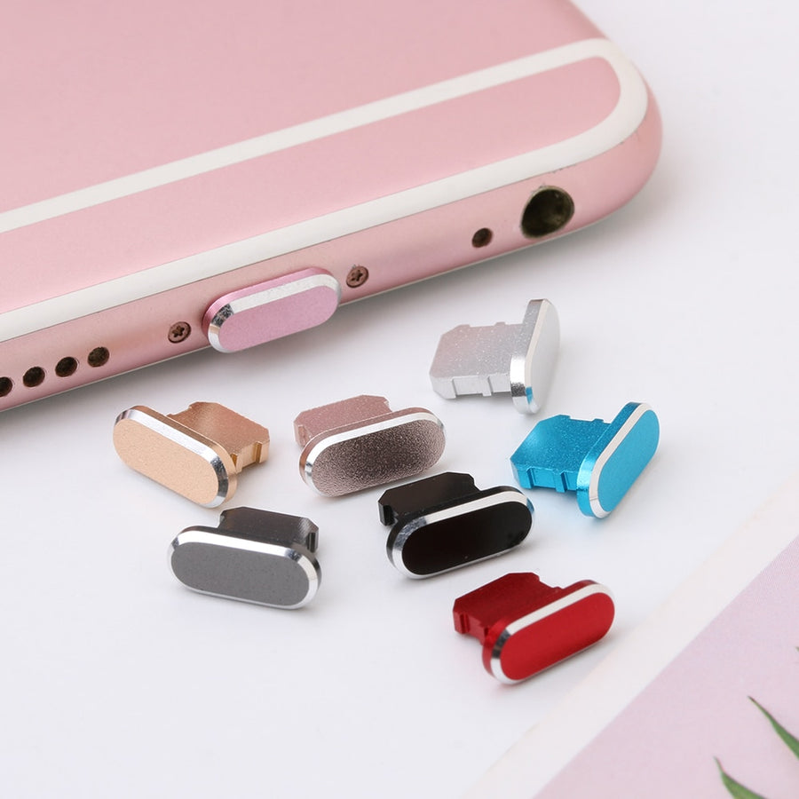 Metal Anti Dust Charger Dock Plug For iPhone X XR Max 8 7 6S Plus