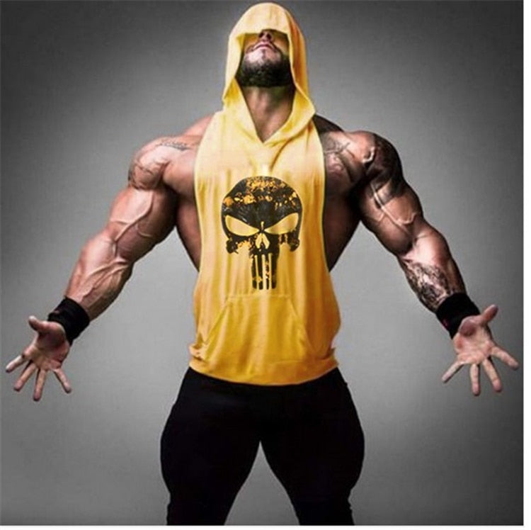 Men's Yellow Tank Tops T-Shirt