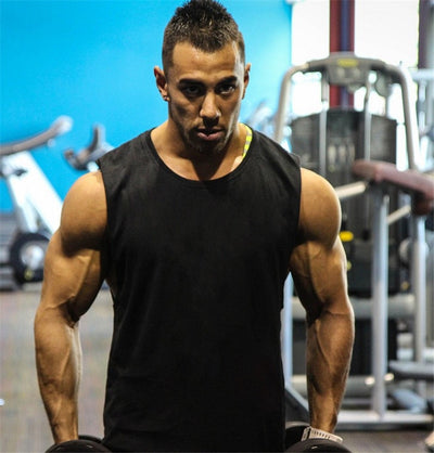 Men's Black Tank Tops T-Shirt