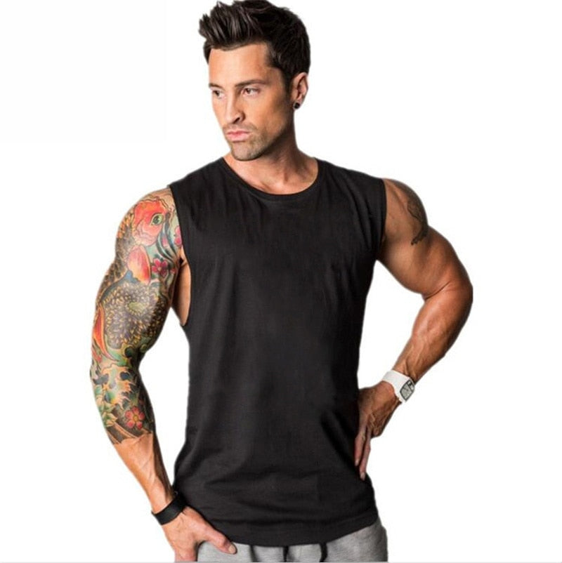 Men's Black Tank Tops T-Shirt