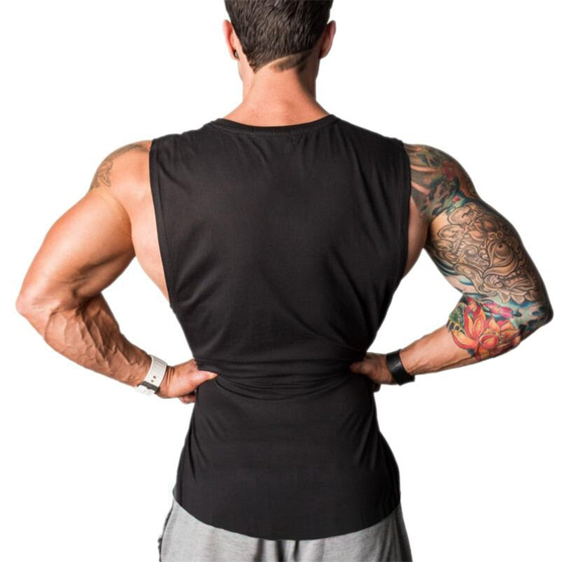 Men's Black Tank Tops T-Shirt