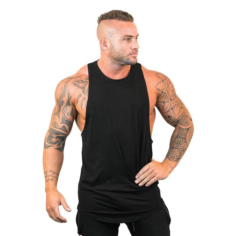 Men's Black Tank Tops T-Shirt