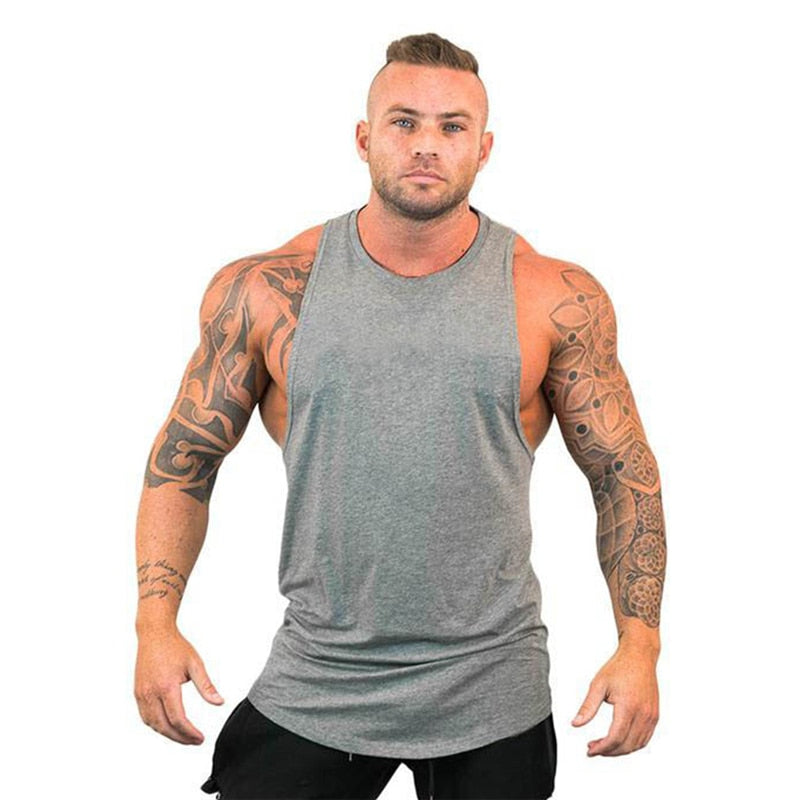 Men's Grey Tank Tops T-Shirt