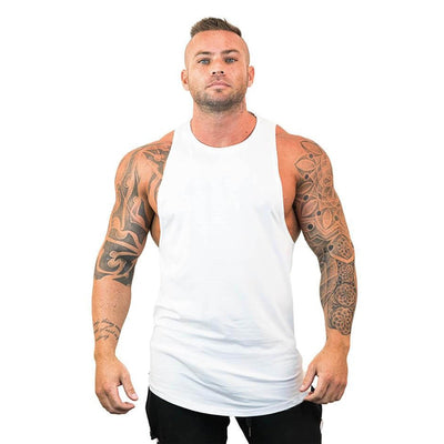 Men's White Tank Tops T-Shirt