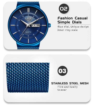Men Stainless Steel Casual Watch