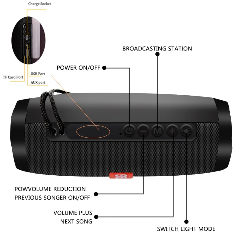Portable Bluetooth Led Speaker Bluetooth