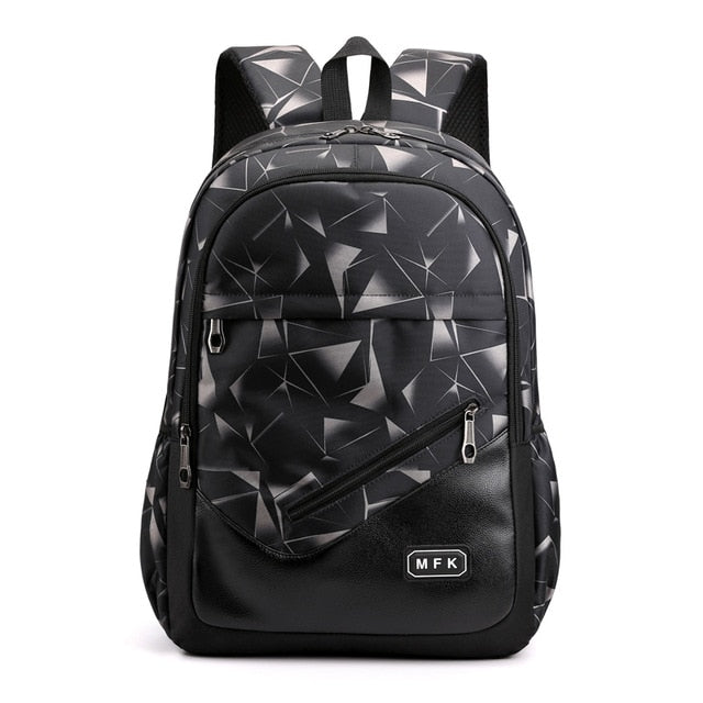 School Backpack External USB Charge