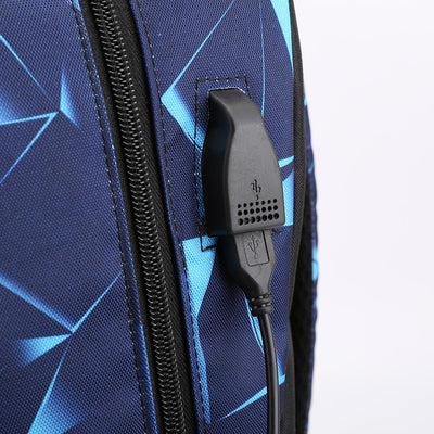 School Backpack External USB Charge