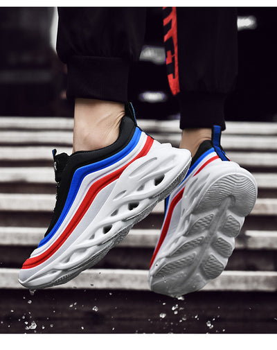 Men's Fashion Durable White & Red Sneakers