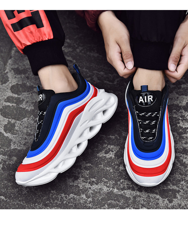 Men's Fashion Durable White & Red Sneakers