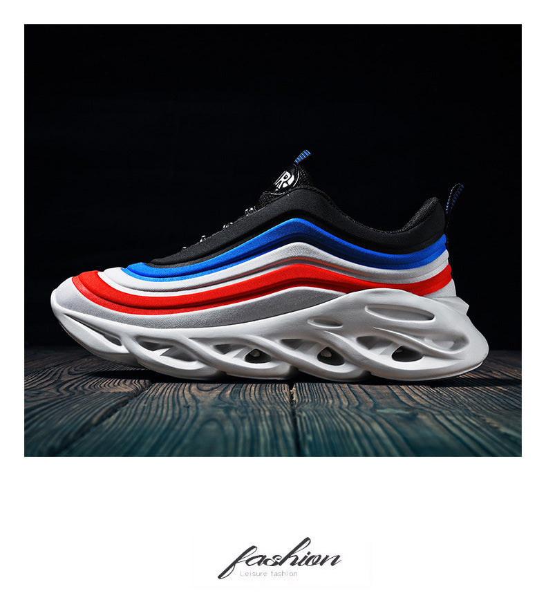 Men's Fashion Durable White & Red Sneakers