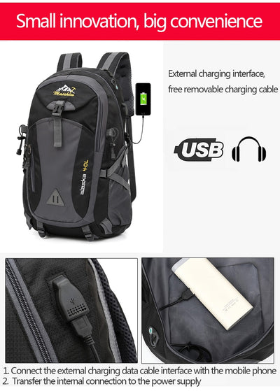 Unisex Waterproof Travel Climbing Backpack