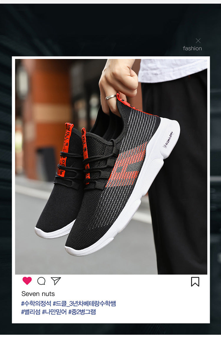 Black, White & Red Casual Sneakers Shoes