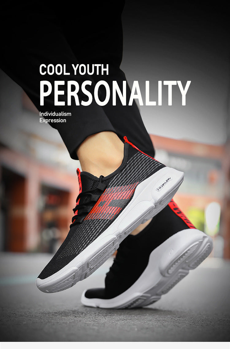 Black, White & Red Casual Sneakers Shoes