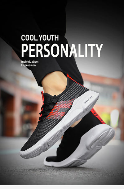 Black, White & Red Casual Sneakers Shoes