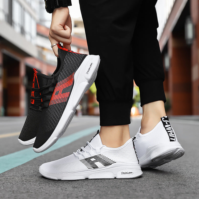 Black, White & Red Casual Sneakers Shoes