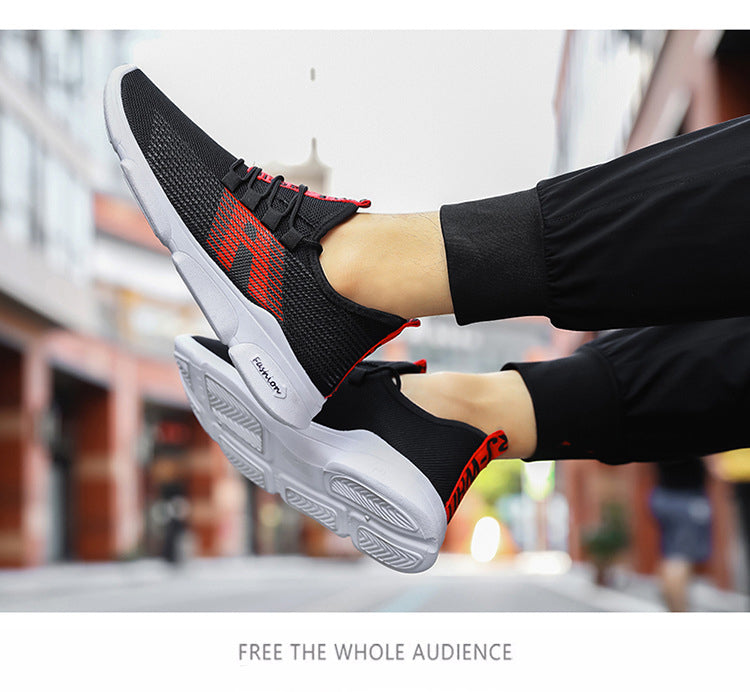 Black, White & Red Casual Sneakers Shoes