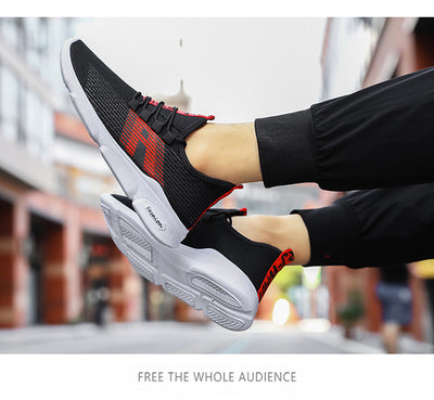 Black, White & Red Casual Sneakers Shoes