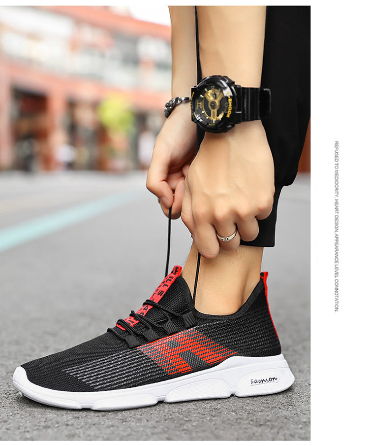 Black, White & Red Casual Sneakers Shoes