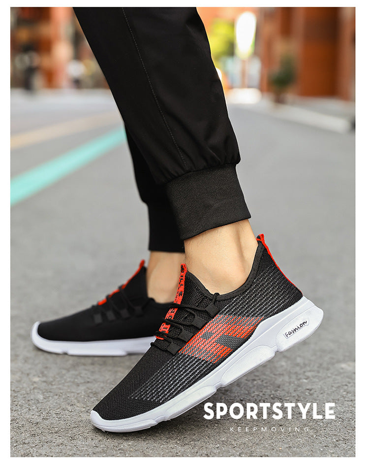 Black, White & Red Casual Sneakers Shoes