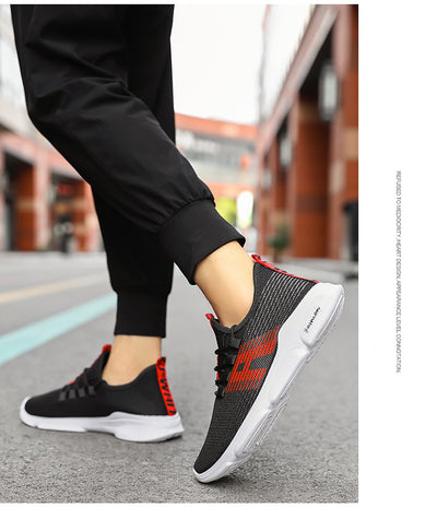 Black, White & Red Casual Sneakers Shoes