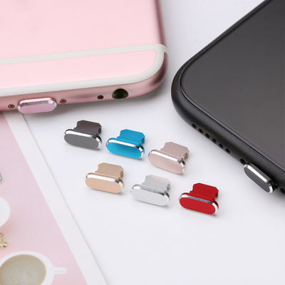 Metal Anti Dust Charger Dock Plug For iPhone X XR Max 8 7 6S Plus