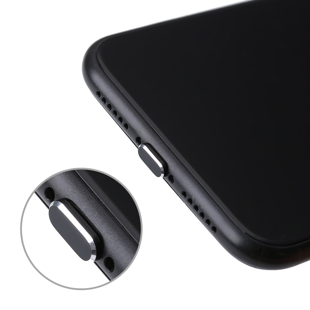 Metal Anti Dust Charger Dock Plug For iPhone X XR Max 8 7 6S Plus