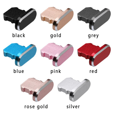 Metal Anti Dust Charger Dock Plug For iPhone X XR Max 8 7 6S Plus