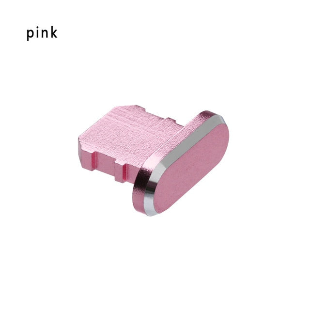 Metal Anti Dust Charger Dock Plug For iPhone X XR Max 8 7 6S Plus