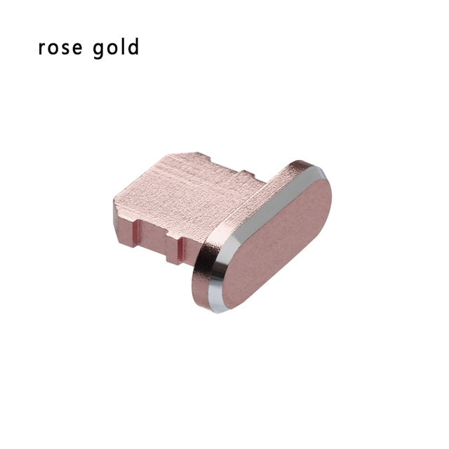 Metal Anti Dust Charger Dock Plug For iPhone X XR Max 8 7 6S Plus