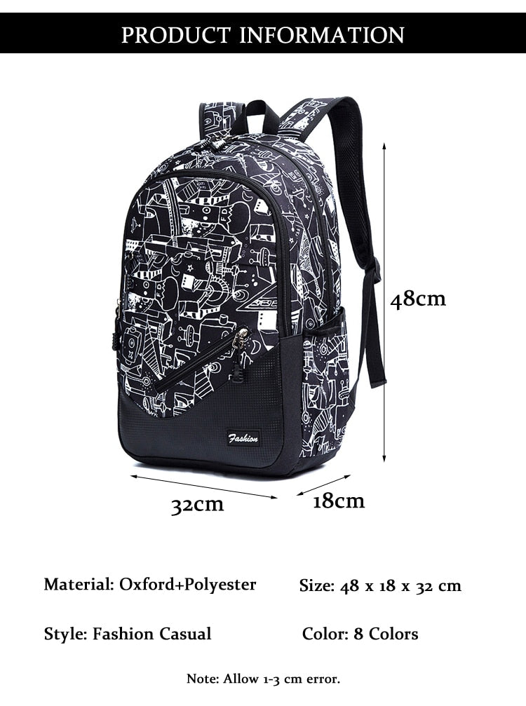 Unisex School Travel Backpack