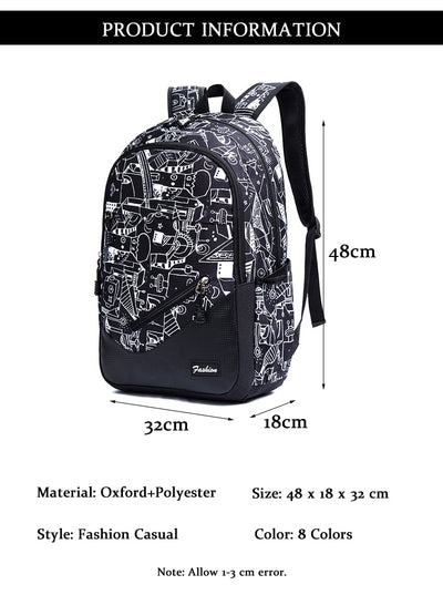 Unisex School Travel Backpack