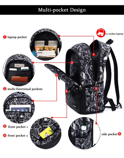 Unisex School Travel Backpack