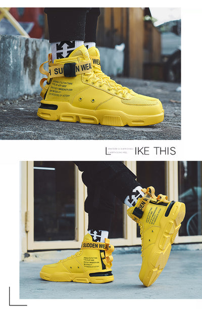 Men's Fashion Outdoor Yellow Sneakers