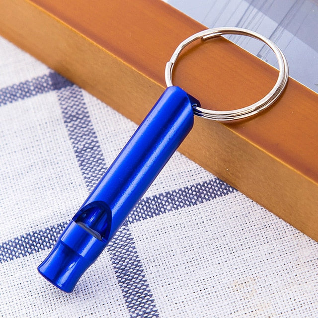 Outdoor Survival Emergency Metal Whistle With Keychain