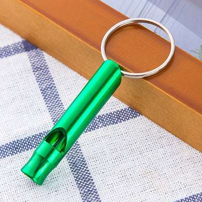 Outdoor Survival Emergency Metal Whistle With Keychain