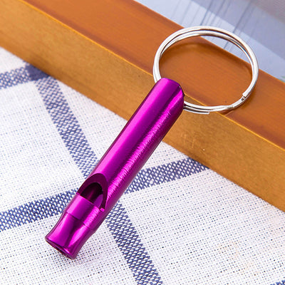 Outdoor Survival Emergency Metal Whistle With Keychain