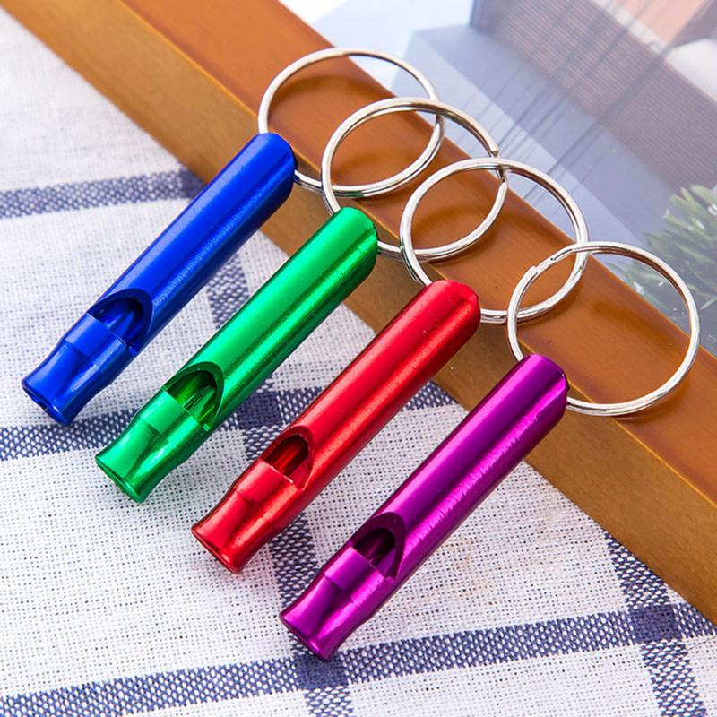 Outdoor Survival Emergency Metal Whistle With Keychain