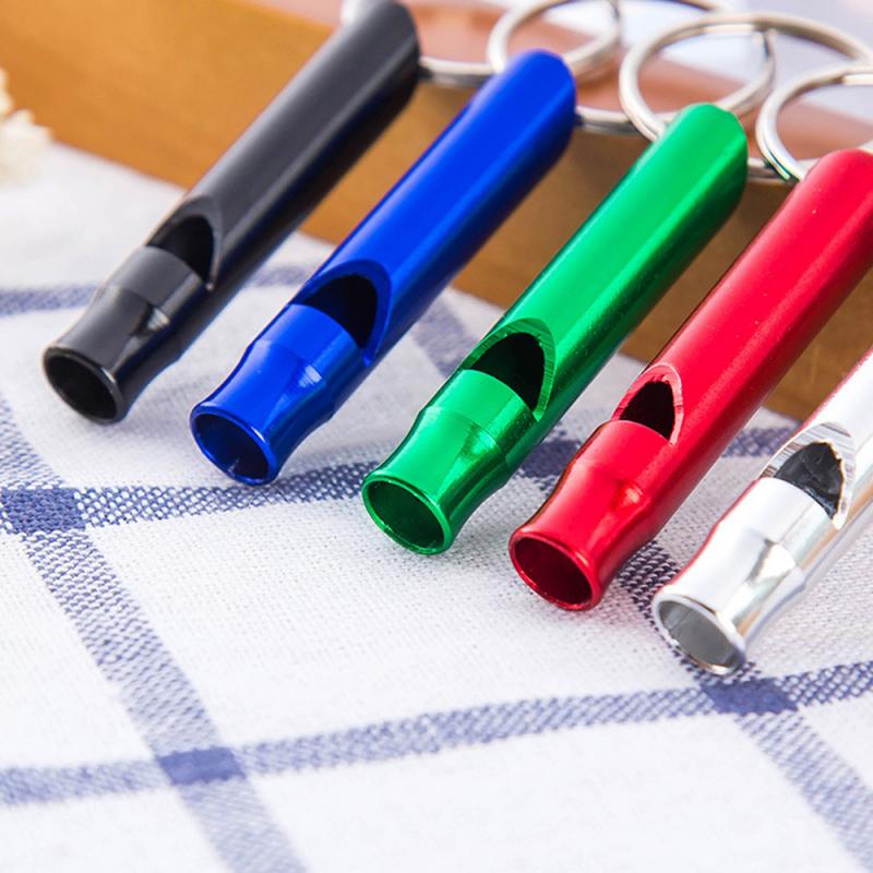 Outdoor Survival Emergency Metal Whistle With Keychain