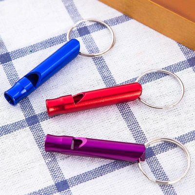 Outdoor Survival Emergency Metal Whistle With Keychain