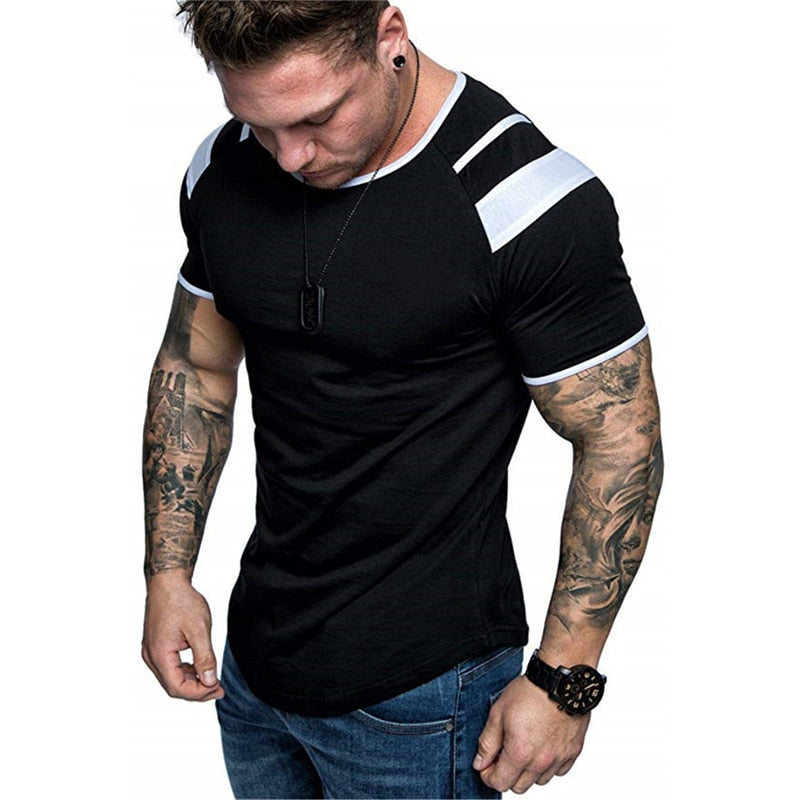 Men's Fashion Casual Black T-Shirt