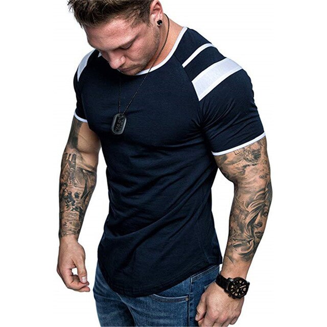 Men's Fashion Casual Black T-Shirt