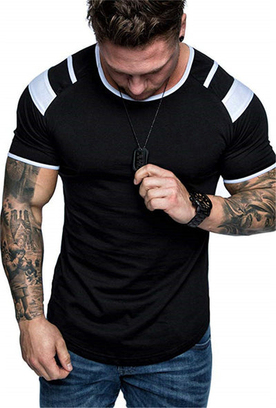 Men's Fashion Casual Black T-Shirt