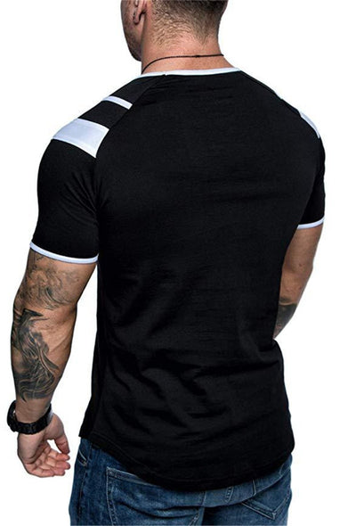 Men's Fashion Casual Black T-Shirt