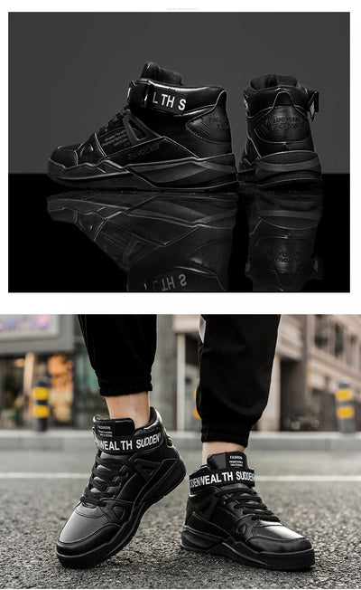 Men's Fashion Outdoor Black Sneakers