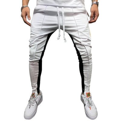 Men's Casual Streetwear White & Black Joggers pants