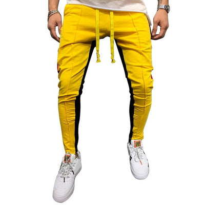 Men's Casual Streetwear Yellow & Black Joggers pants