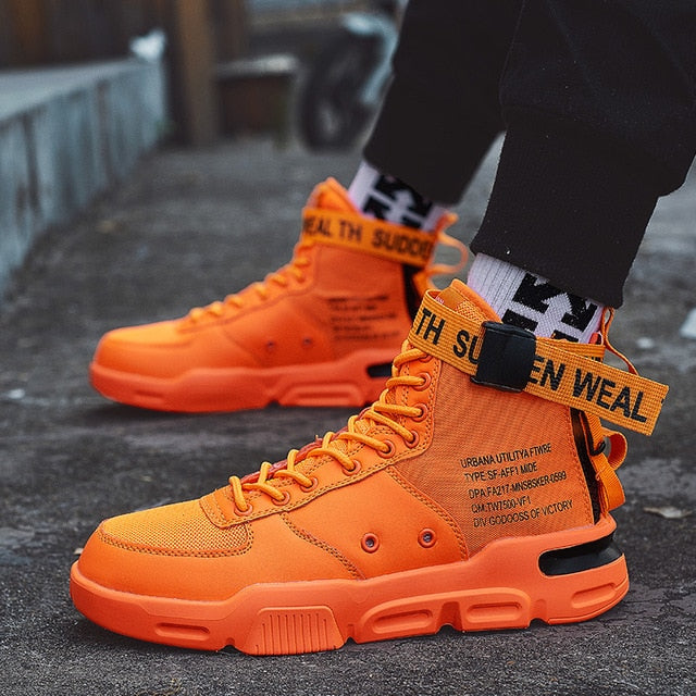 Men's Fashion Outdoor Orange Sneakers