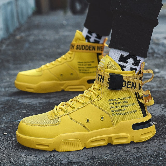 Men's Fashion Outdoor Yellow Sneakers
