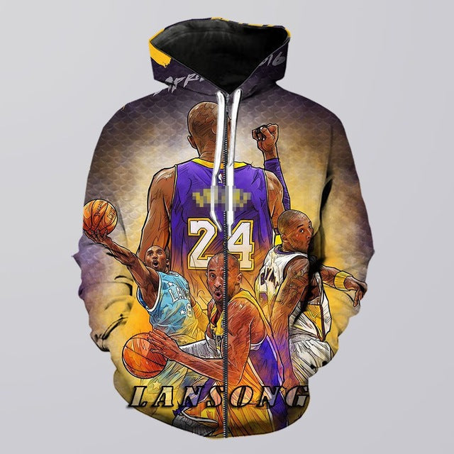 Kobe Bryant Zip Hoodie Jacket